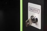 DIGITUS Armario de Red, Rack de 19 Pulgadas, 7U, Montaje en la Pared, Profundidad 450 mm, Capacidad de Carga 100 kg, Serie Unique, Negro
