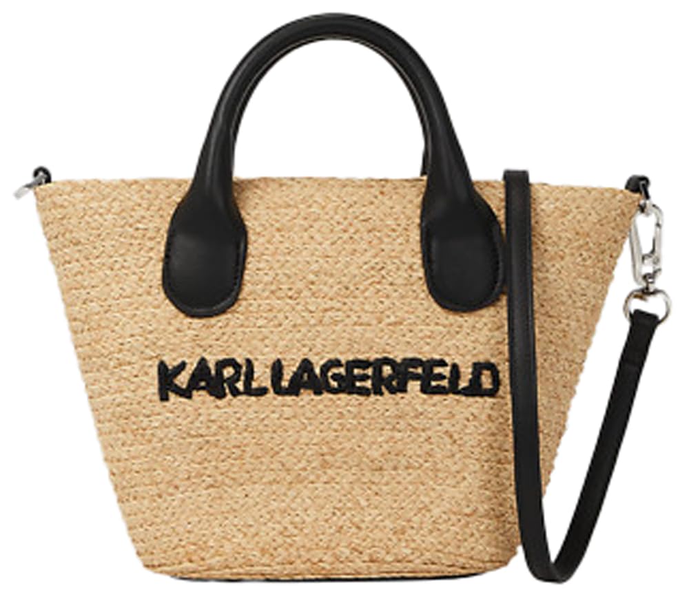 KARL LAGERFELD B.V K/Essential - Bolsa de playa pequeña para mujer, natural, talla única, naturaleza, K/Essential Small Beach Bag