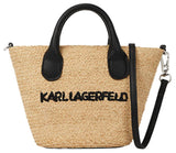 KARL LAGERFELD B.V K/Essential - Bolsa de playa pequeña para mujer, natural, talla única, naturaleza, K/Essential Small Beach Bag