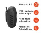 JBL Box Wind 3S - Mini Altavoz Bluetooth potente portátil con refuerzo de graves de Harman Kardon, caja de música con pinza para bicicleta y scooter - IP67 resistente al agua