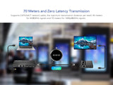 PremiumCord 4K HDMI 1-2 Splitter + Extensor vía Cat6/6a/7, Ultra HD 4K @ 30Hz a 70m, Carcasa Metálica, 2 Receptores con Fuente de Alimentación, Dolby TrueHD, 3D, EDID, CEC, HDCP2.2