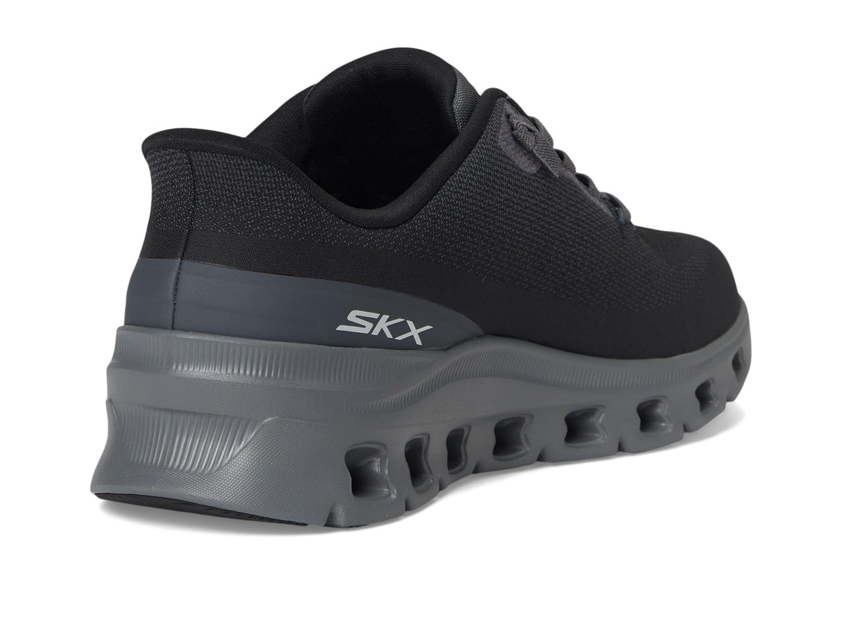 Skechers Arch Fit Glide-Step Pro, Zapatillas Hombre, Black Knit/Charcoal PU, 44 EU