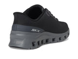 Skechers Arch Fit Glide-Step Pro, Zapatillas Hombre, Black Knit/Charcoal PU, 44 EU