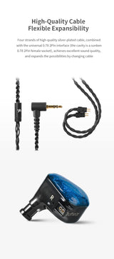 TRUTHEAR x crinacle Cero Dual dinámico Conductores Auriculares internos en el oído