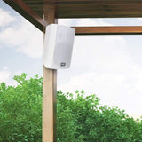 Pyle Sistema de par de Altavoces, Activo, Pasivo, Resistentes a la Intemperie, Inalambricos, Sonido Estereo, Interiores, Exteriores, AUX, Bluetooth, Blanco