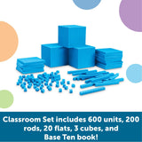 Learning Resources Set para el aula de bloques de plástico de base diez