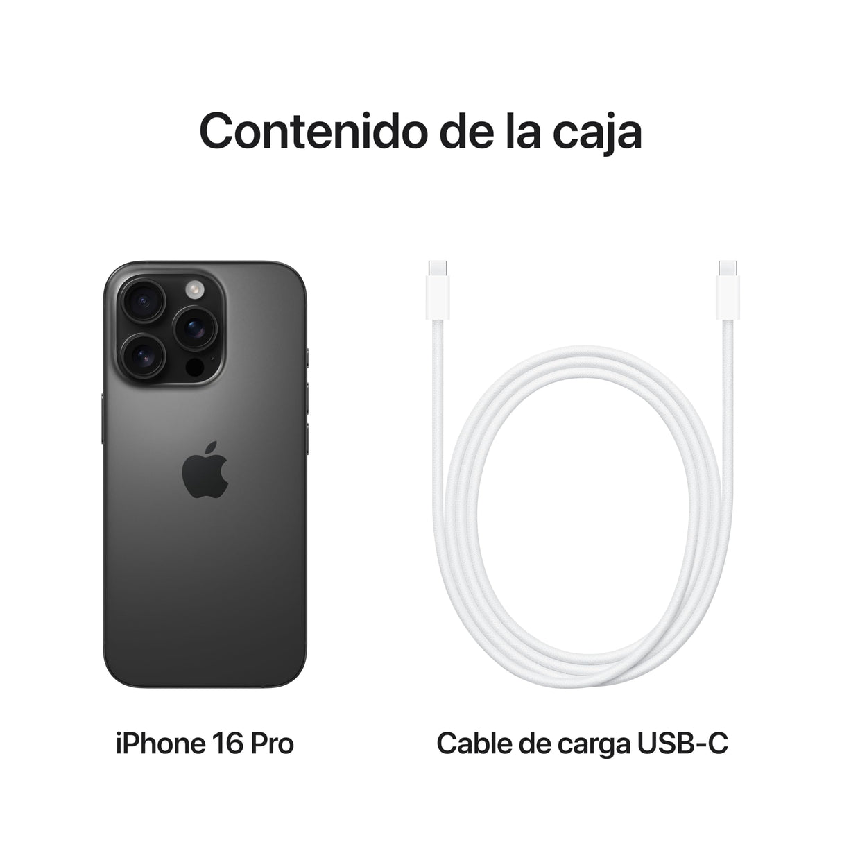 Apple iPhone 16 Pro (1 TB) - Titanio Negro + Funda de Silicona con MagSafe - Negro