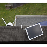 2x Cámara rotativa WiFi inalámbrica domo para exteriores con panel solar