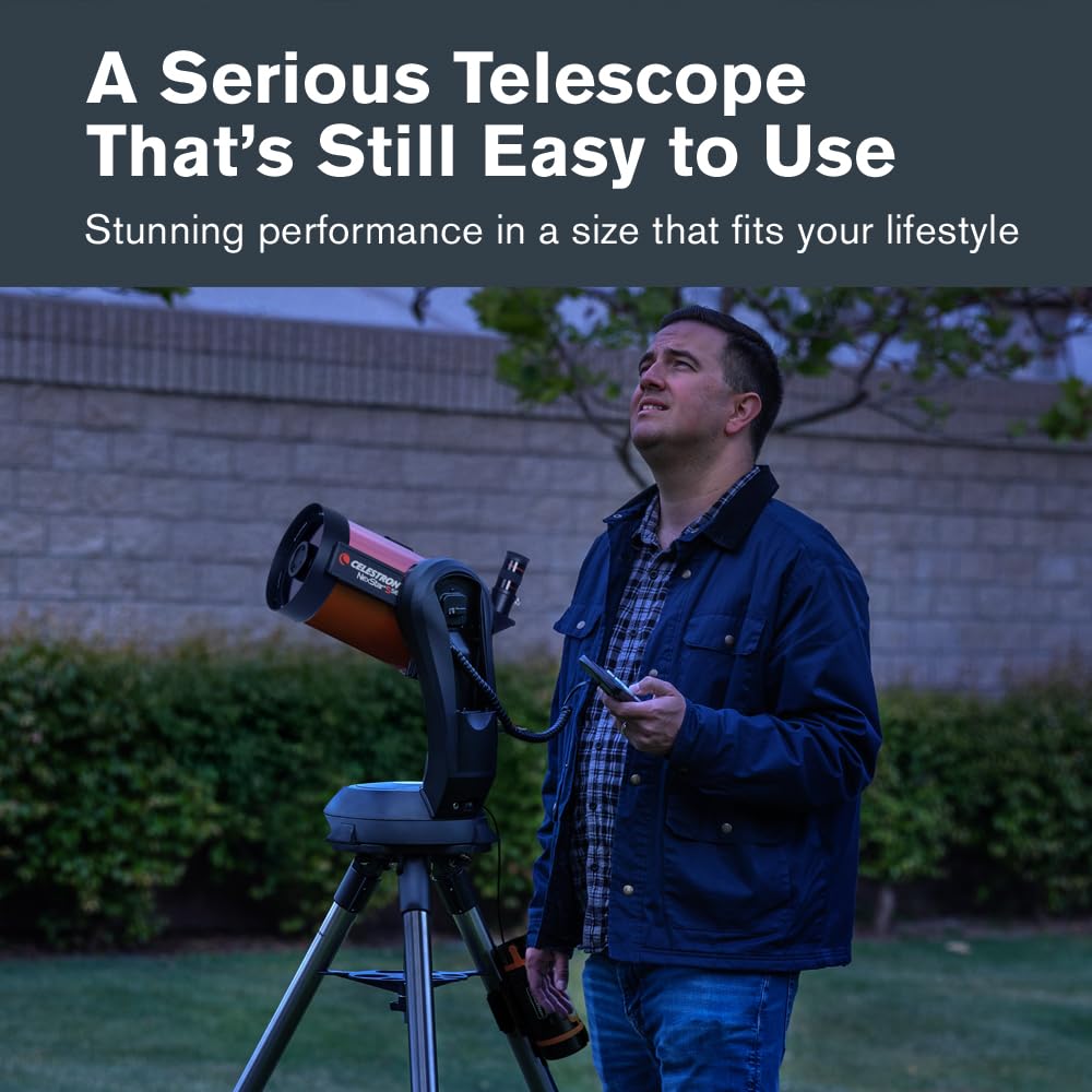 Celestron 11036 NexStar 5SE Computerised Schmidt-Cassegrain Telescope with Advanced GPS, Astroimaging and AutoAlign Features, Black/Orange