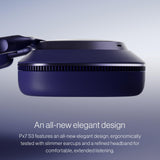 Bowers & Wilkins Px7 S3 Auriculares Over-Ear Bluetooth, Cancelación de Ruido, Sonido Hi-Res, aptX Lossless, 30h Reproducción, 8 Micrófonos, Carga Rápida - Azul Frost