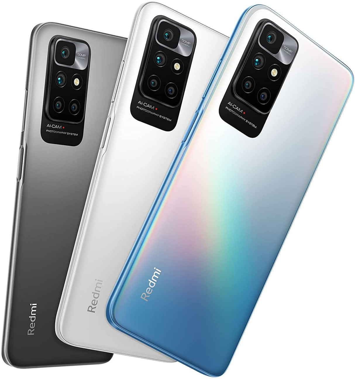 Xiaomi Redmi 10 Smartphone,4GB RAM+64GB ROM, 6.5 "FHD + DotDisplay, MediaTek Helio G88 Octa-Core, cámara cuádruple AI de 50MP y cámara Frontal de 8MP (4GB+64GB,Gris)