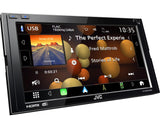 JVC KW-M875DBW - Receptor Multimedia AV de 17,3 cm (6,8") con CarPlay inalámbrico y Android Auto (4x50W, Dab+/FM, Bluetooth, 3 pre-Salidas de 4V, USB-C, Control de iPod/iPhone).