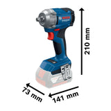 Bosch Professional 18V System llave de impacto a batería GDS 18V-350 (kit con 2 baterías de 4,0 Ah + GAL 1840, L-BOXX)