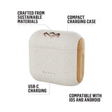 Marley Rebel Earbuds - Funciones de Audio inalámbricas, Recargables y Control táctil, 30 Horas de Tiempo de Reproducción con Estuche Elegante y portátil, Cream
