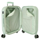 Enso Tropical Love Maleta de Cabina Verde 40x55x20 cms Rígida ABS Cierre TSA Integrado 37L 2,74 kgs 4 Ruedas Dobles Equipaje Mano