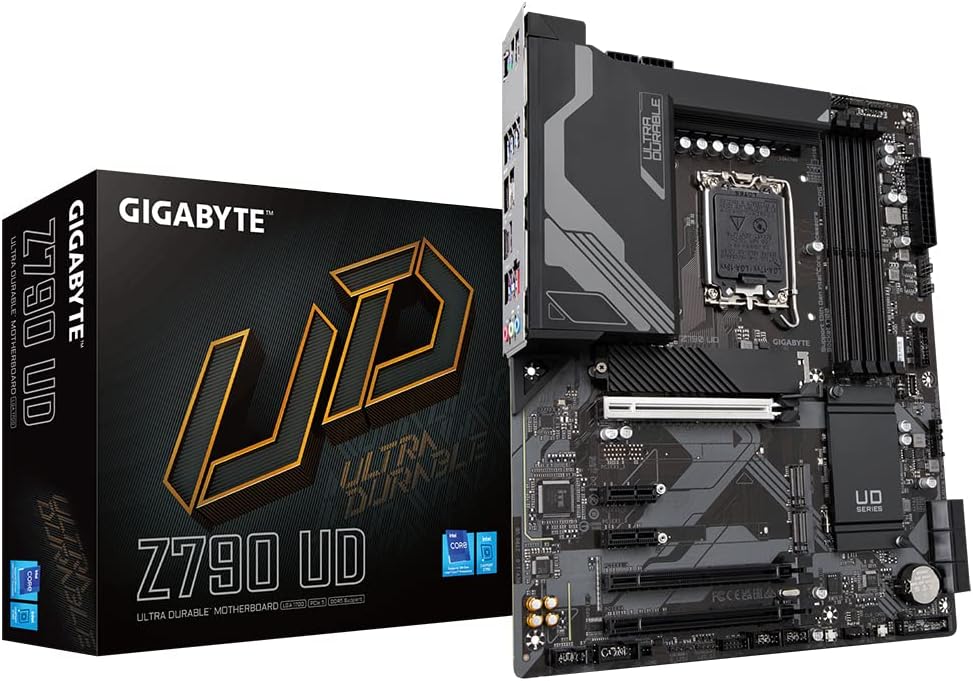 GIGABYTE Z790 UD Motherboard - Compatible with Intel Core 14th CPUs, 16+1+1 Phases Digital VRM, up to 7600MHz DDR5 (OC), 3xPCIe 4.0 M.2, 2.5GbE LAN, USB 3.2 Gen 2x2