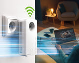 devolo Kit multihabitación Magic 2 WiFi 6 (ax): 3 adaptadores WiFi PLC, enchufe Gigogne (2400 Mbits, malla, 5 puertos Gigabit Ethernet) ideal para teletrabajo y streaming, enchufe francés