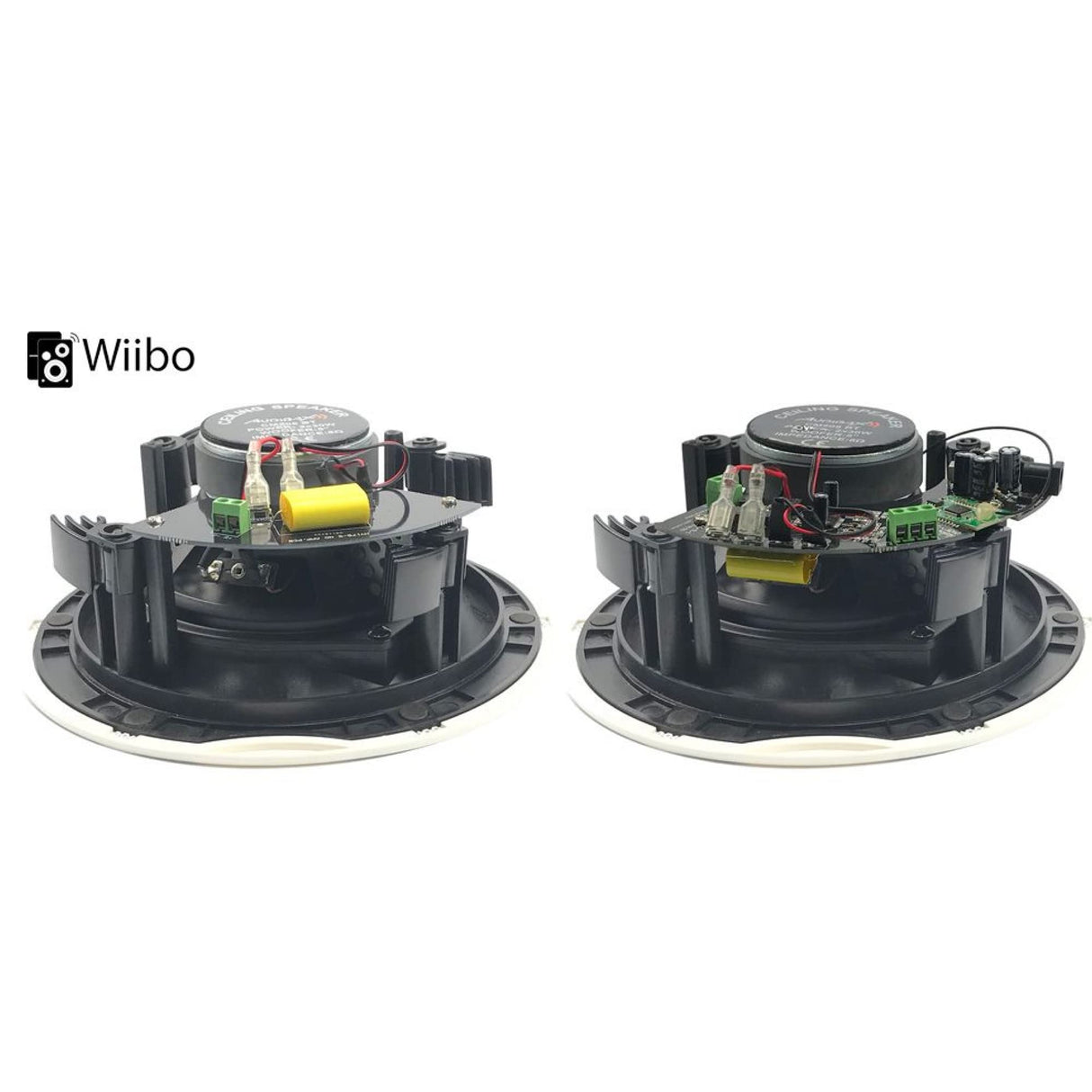 Wiibo Spirit 90BT - Altavoces de Techo con Bluetooth - 2 Altavoces Empotrables de 30 W - Altavoces de Techo de 5,25 Pulgadas - Amplificador Incorporado - Altavoz Activo y Pasivo de 2 Vías