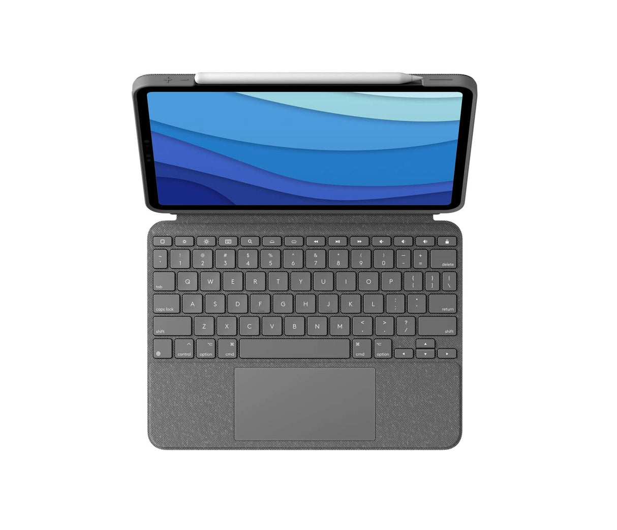 Logitech Combo Touch Tastatur-Case para iPad Pro 11 Pulgadas (1, 2. y 3. generación) Deutsches QWERTZ-Layout - Gris