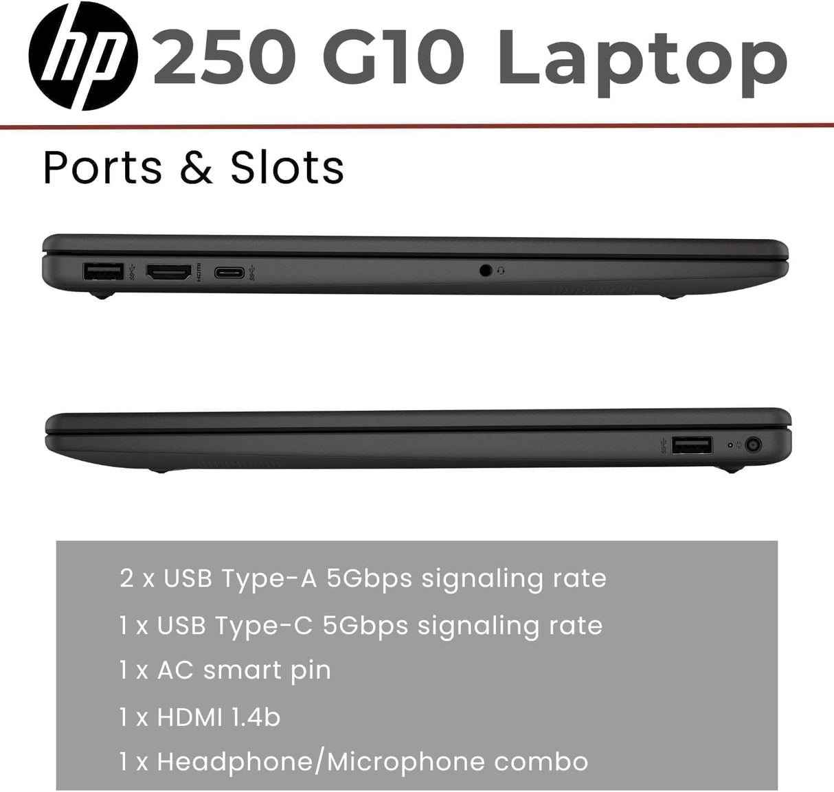 Compatibles marca HP modelo NOTEBOOK HP 255 G10 15.6" AMD RYZEN 5 7520U 2.8GHz RAM 8GB-SSD 512GB NVMe-WI-FI 6-NO S.O. GRIGIO (8A666EA#ABZ)
