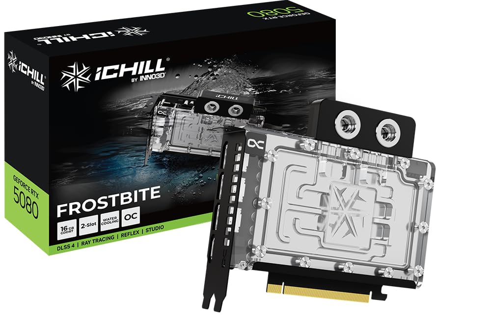 Inno3D GeForce RTX 5080 iCHILL Frostbite 16GB GDDR7 Reflex 2 RTX AI DLSS4