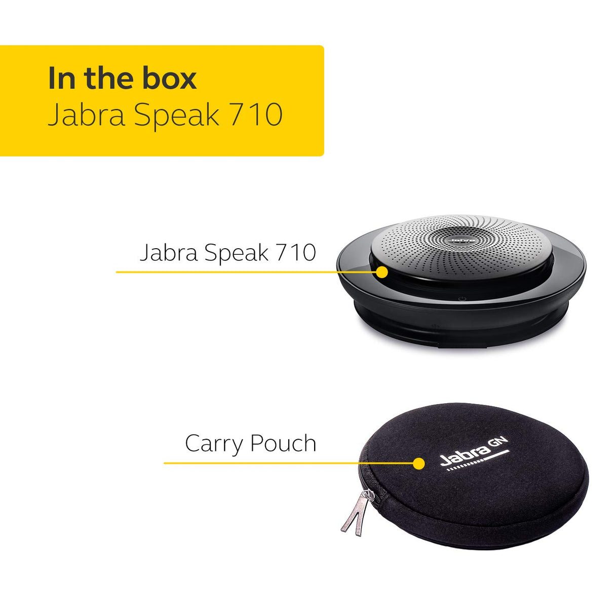 Jabra Speak 710 MS altavoz Universal Negro, Plata USB/Bluetooth - Altavoces (Universal, Negro, Plata, Portable, 30 m, 70 dB, 1 m)