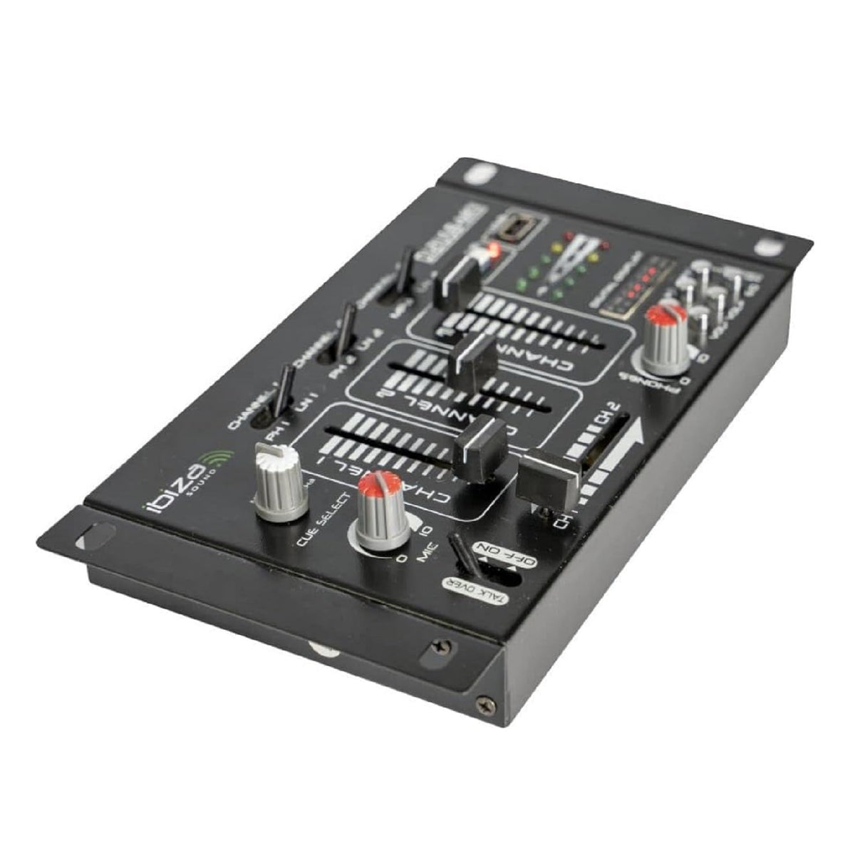 Ibiza - DJ21USB-MKII - Mezclador de 4 vías/7 canales con varias entradas - USB - Negro