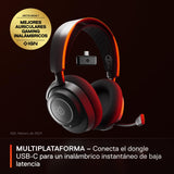 SteelSeries Arctis Nova 7 Wireless - Cascos Gaming Inalámbricos Multisistema - Controladores magnéticos de neodimio - 2,4GHz + Bluetooth - 38h de batería - Micro ClearCast Gen2 IA - PC,PS5,VR