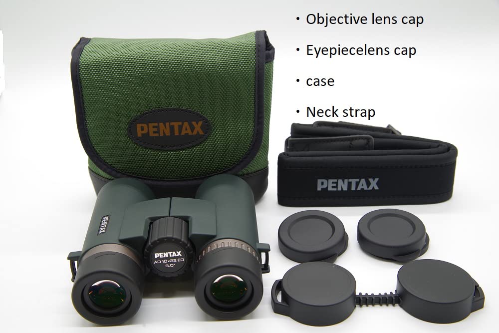 Prismáticos PENTAX AD 10x32 ED para la observación de la Naturaleza, Multicapa Total, fabricación Impermeable.