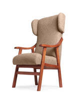 Abuelo a Gusto- Silla con Brazos, Orejas y apoya-Cabezas de Madera, con Respaldo Recto y sentada Alta, Ideal para Personas Mayores o Personas con Movilidad Reducida. Tamaño: 57x69x116 cm.
