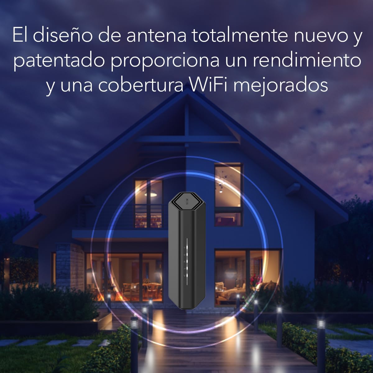 NETGEAR Router WiFi 7 Nighthawk (RS100), Velocidad inalámbrica BE3600 (hasta 3.6 Gbps), Cobertura de hasta 135 m² para 50 Dispositivos, Puerto de Internet de 2,5 G, WiFi 7, 3.6 Gbps