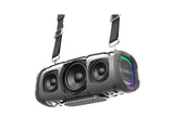 X Jump XJ 200 - Altavoz portátil Amplificado de 90 W, Alto Rendimiento, Bluetooth, función TWS, USB, AUX-IN, micrófono Incorporado, Altavoz Resistente al Agua IPX5, Gris