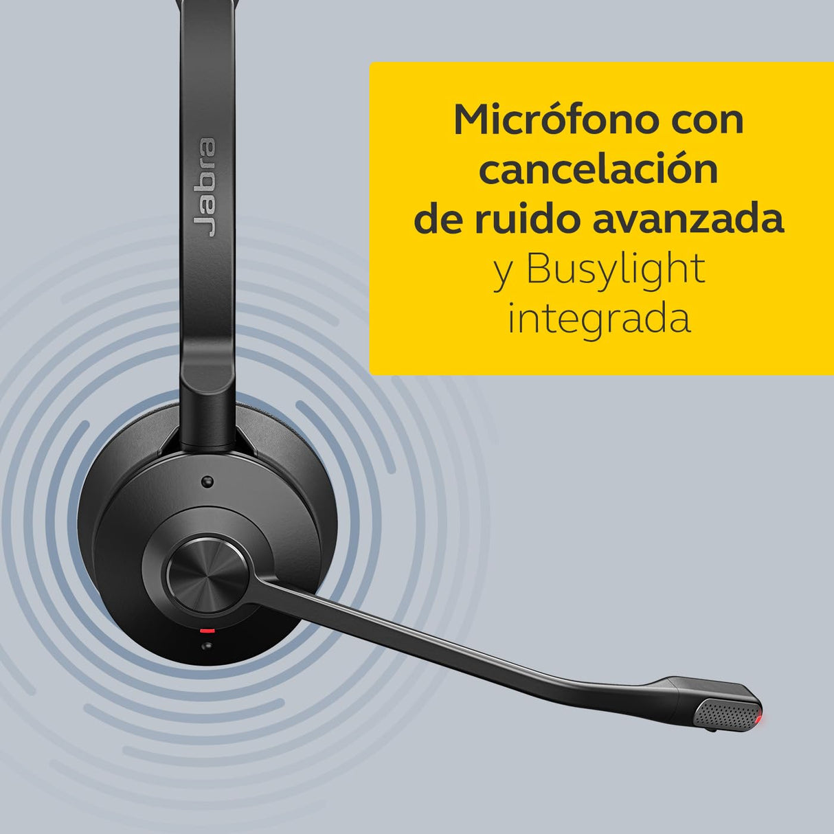 Jabra Engage 65 SE Auricular inalámbrico estéreo para Llamadas Profesionales, Seguridad DECT, batería de 13 Horas, Comodidad Durante Todo el día con Base, Cable USB-C