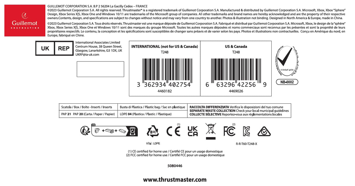Thrustmaster T248 Volante de Carreras y Pedales Magnéticos – Xbox Series X|S, Xbox One, PC – HYBRID DRIVE, Palancas Magnéticas, Retroalimentación de Fuerza Dinámica, Pantalla Integrada