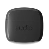 Sudio N2 Midnight Black - True Wireless Bluetooth Open Earbuds,Multipoint-Connection,Micrófono Integrado para Llamadas, 30 Horas de batería con Funda de Carga, IPX4 Resistente al Agua, USB-C y Carga