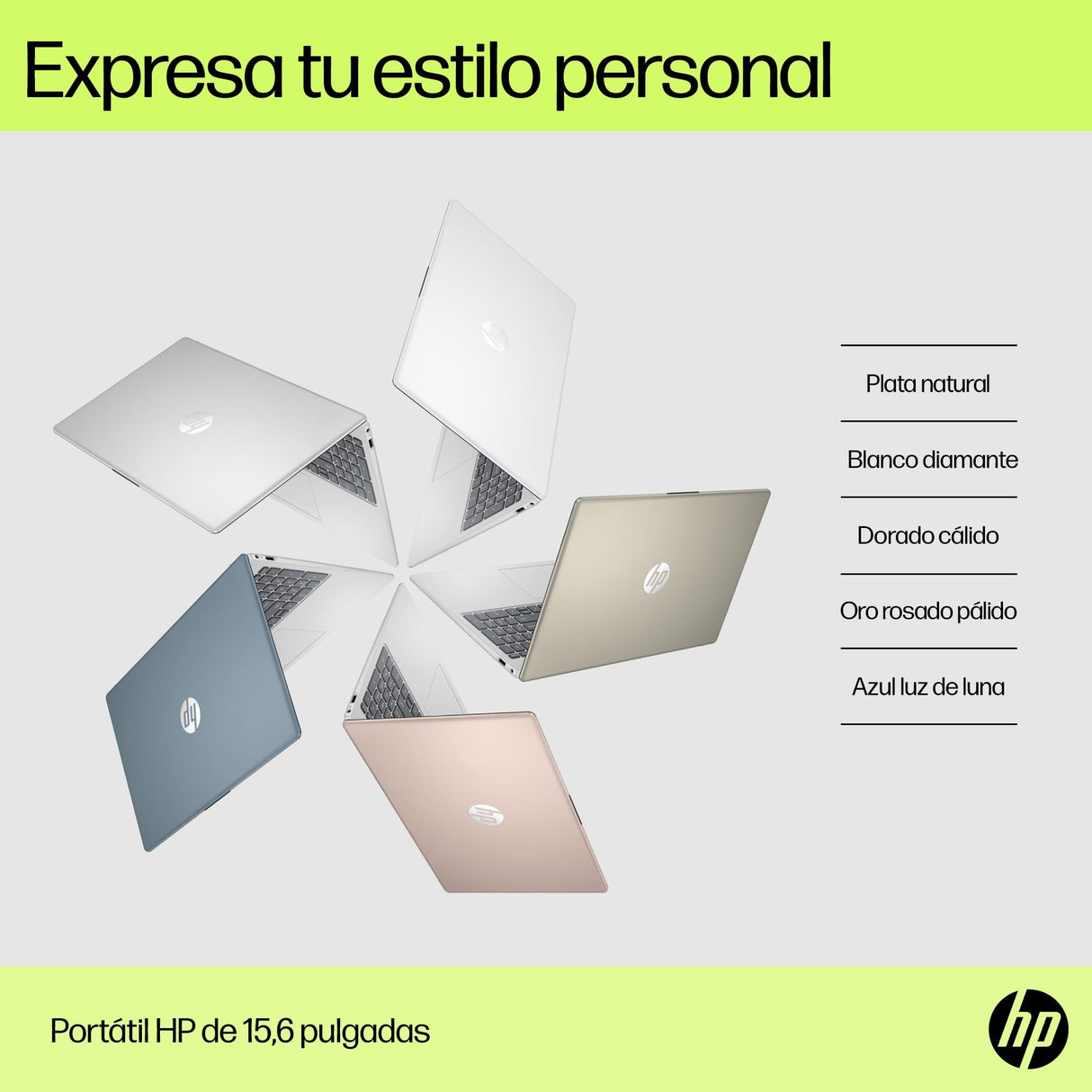 HP Ordenador portátil 15.6" FHD (Intel Core i5-1334U, 16GB RAM, 1TB SSD, Intel Iris Xe Graphics, Windows 11) Plata y Azul - Teclado QWERTY Español