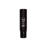 Ingersoll-Rand DXS2 Juego de vasos de impacto profundo métrico, 15 piezas, acero cromo-molibdeno, hexagonal