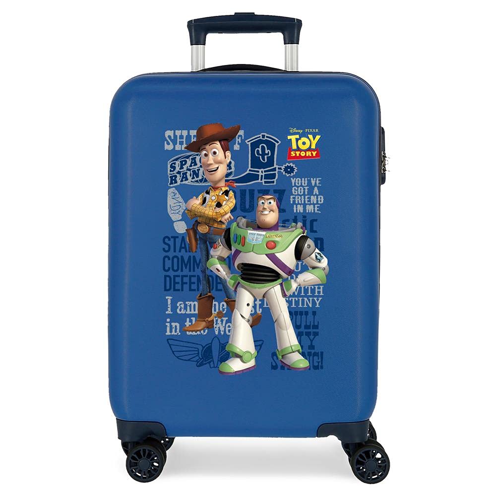 Disney You´Ve Got A Friend In Me Maleta de cabina Azul 38x55x20 cms Rígida ABS Cierre de combinación lateral 34L 2,7 kgs 4 Ruedas Dobles 0
