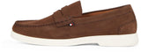 Tommy Hilfiger Mocasines Hombre Nubuck de Piel, Marrón (Legacy Brown), 44