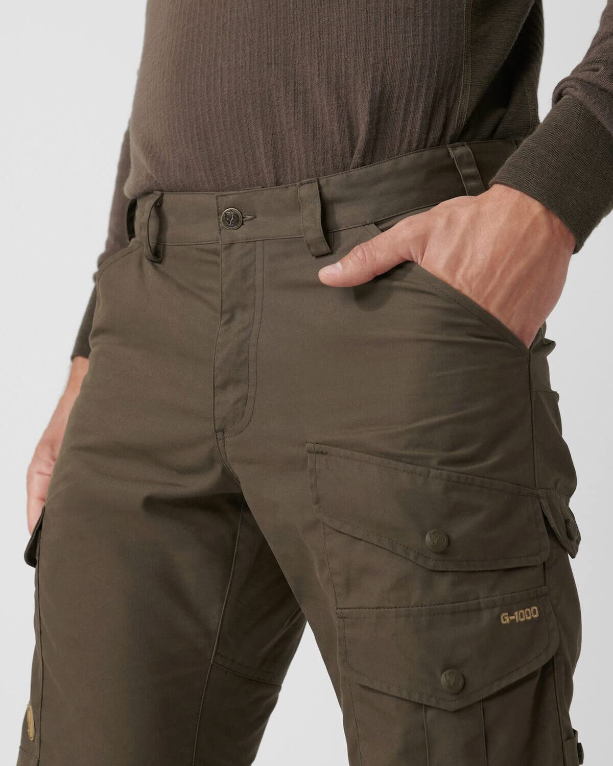Fjallraven Barents Pro Hunting Trousers M Sport, Hombre, Dark Olive, 46