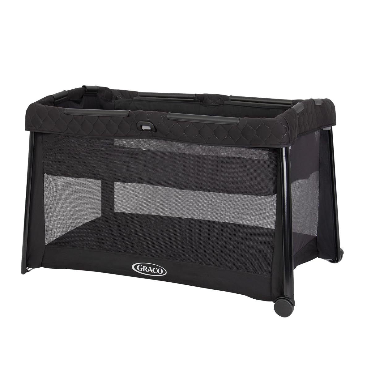 Graco FoldLite LX Cuna de Viaje con moisés, Moda Medianoche