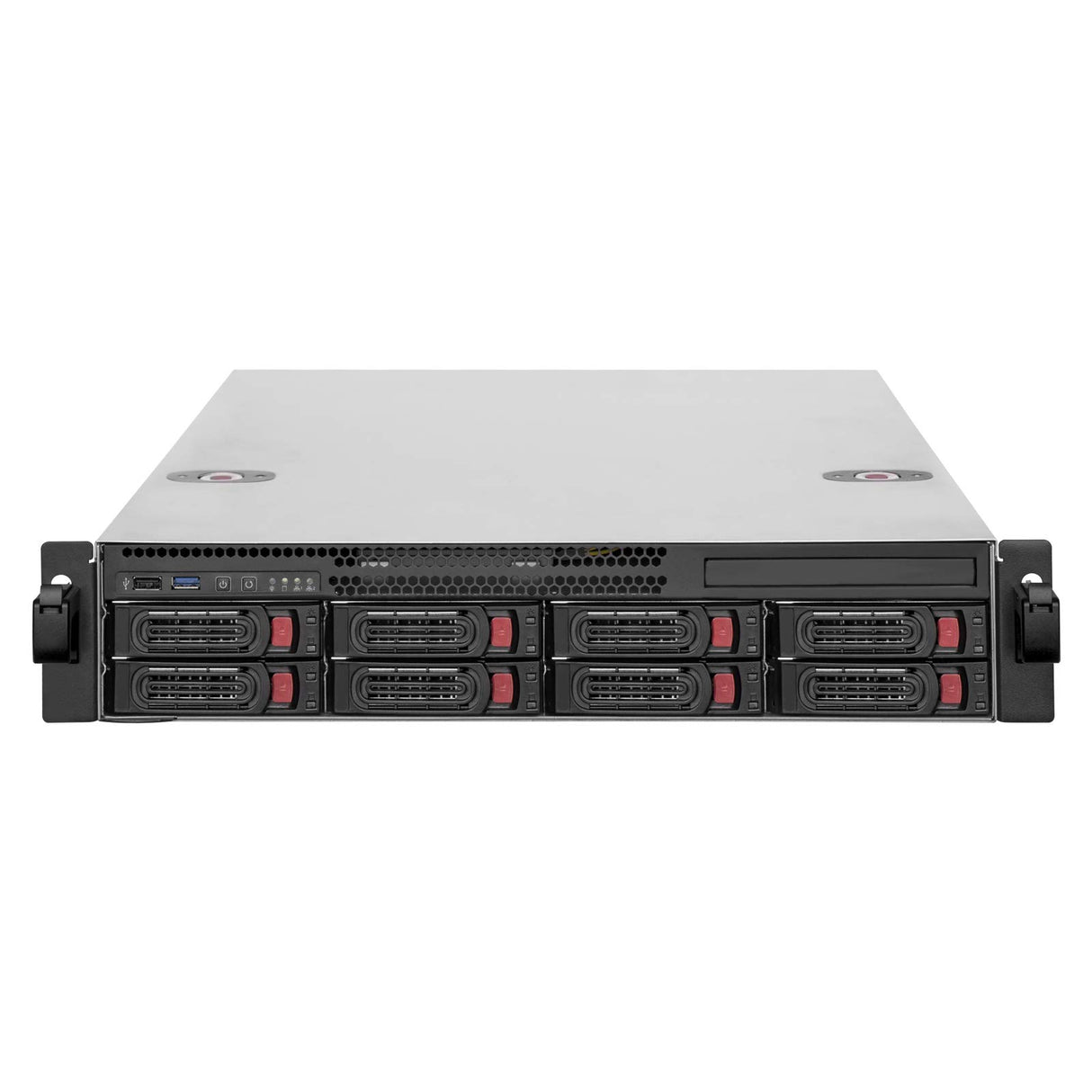 Silverstone SST-RM22-308 - Gabinete de Servidor en Rack 2U Compatible con 8X 2.5 / 3.5" SAS / SATA HDD / SSD con Interfaz SFF-8643 12 GB / s Mini-SAS HD