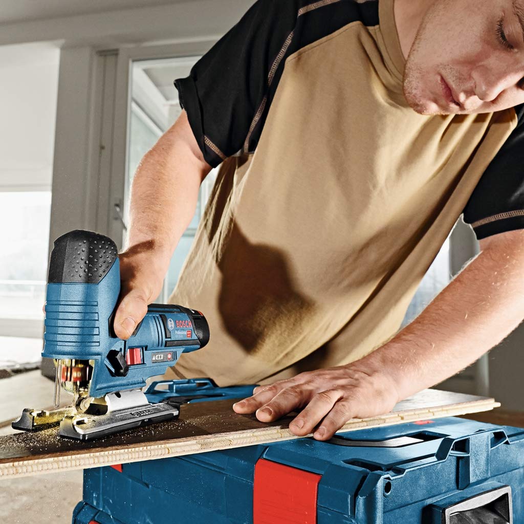 Bosch Professional 12V System GST 12V-70 - Sierra de calar a batería (1500 – 2800 cpm, profundidad de corte 70 mm, sin batería, en L-BOXX)