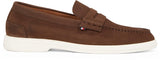Tommy Hilfiger Mocasines Hombre Nubuck de Piel, Marrón (Legacy Brown), 44