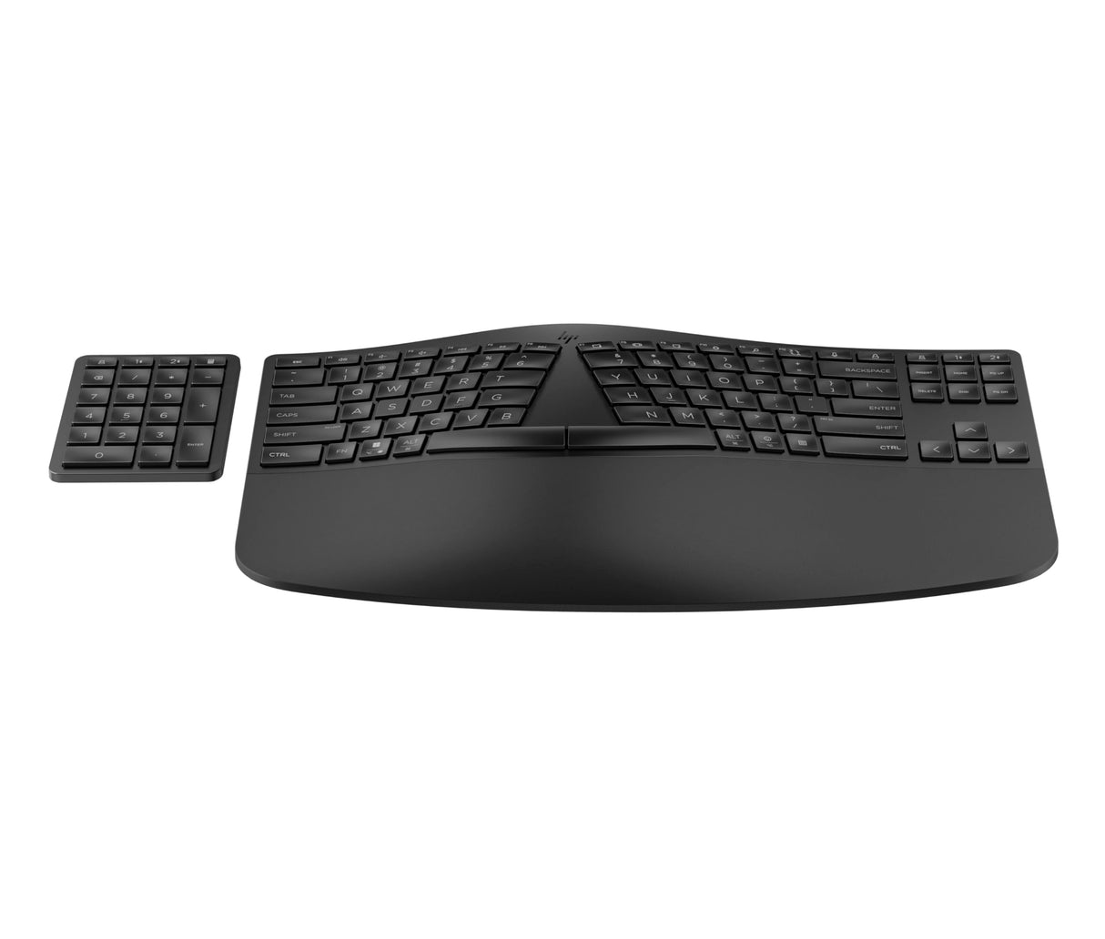 HP 960 Teclado Inalámbrico Ergonómico (Reposamanos, Sincronización Rápida, Detección Automática Sistema Operativo, Inclinación Negativa, QWERTY Español) Negro