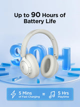 1MORE HQ31 - Auriculares inalámbricos Bluetooth, con cancelación de Ruido Activa híbrida, 90 Horas de reproducción, Audio Hi-Res, Sonido Espacial, Llamadas claras, Carga rápida, Ecualizador en la