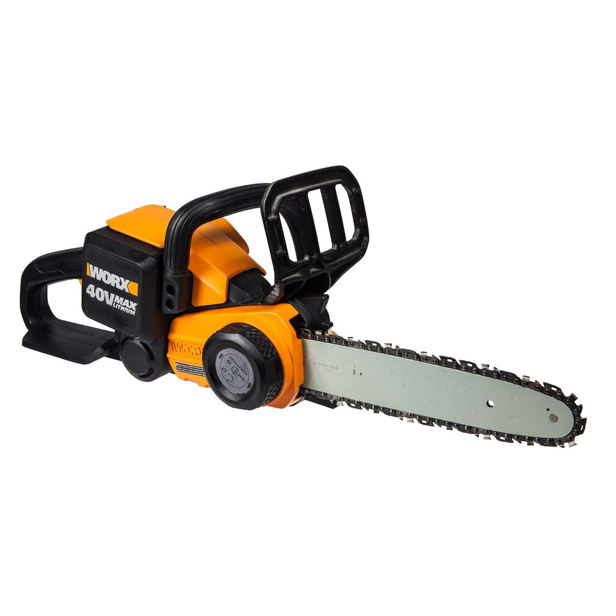WORX wg368e.9 40 V batería Sierra de cadena, 30 cm Longitud de corte, cadena Lubricación, velocidad 3,8 m/s, Sin batería, cargador y accesorios