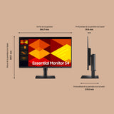 Samsung S40GD Essential Monitor 24", Full HD, IPS Panel, Tasa de Refresco 100Hz, Eye Saver Mode, Super Slim Design, Less Screen Flickering, Altavoces Integrados, Contectividad Múltiple LS24D406GAUXEN
