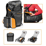 Lowepro PhotoSport BP 24L AW III, Mochila Tactica para Cámara Sin Espejo, Acceso Lateral, Inserto Extraíble, Sistema de Correa para Accesorio, Compatible con Sony α7, Gris