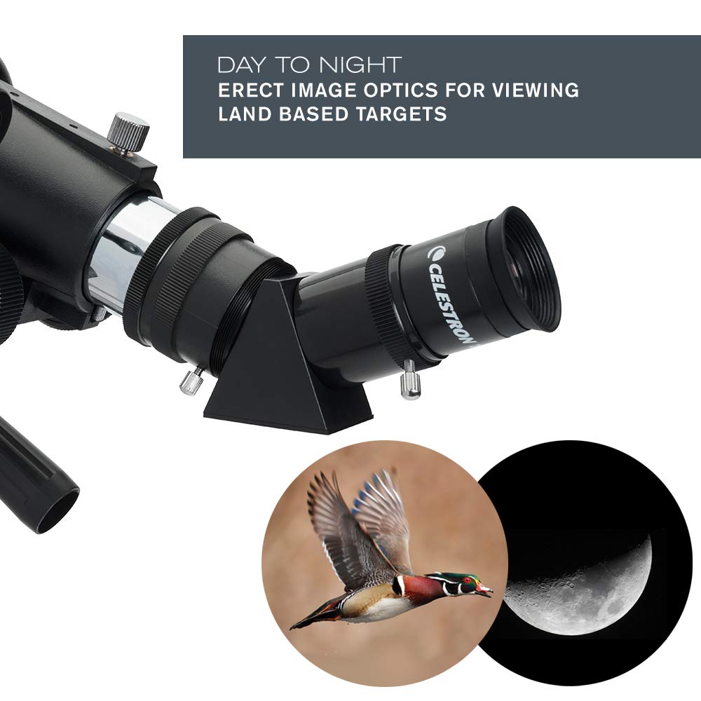 Celestron 21035 ADS Travel Scope 70 Kit de telescopio Refractor con Mochila, Negro (Exclusivo de Amazon Que Incluye un Ocular Adicional de 4 mm y 3 Lentes Barlow)
